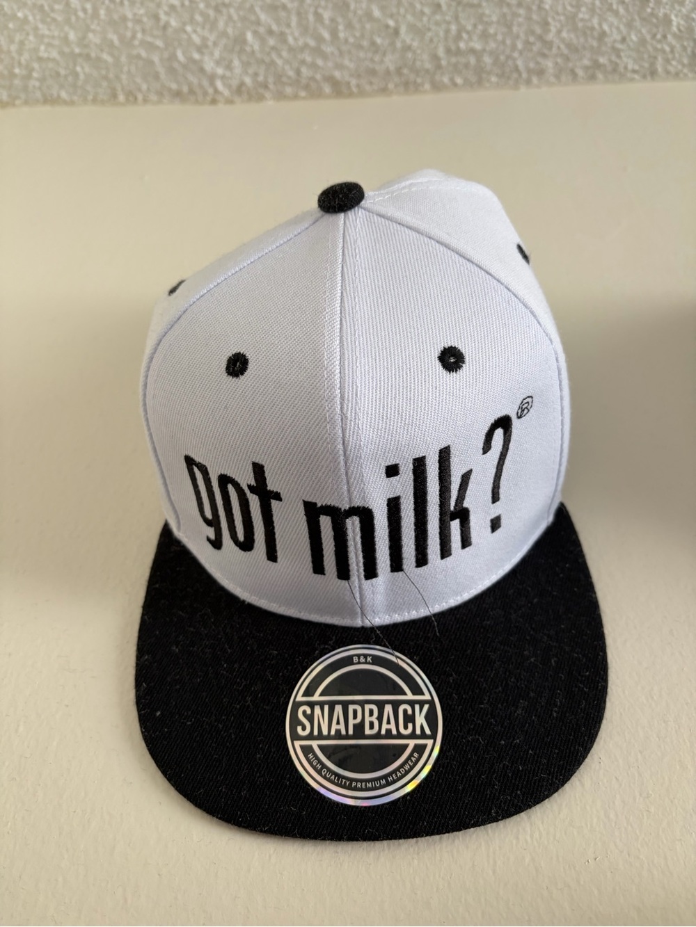 White and Black Got Milk? Snapback Hat